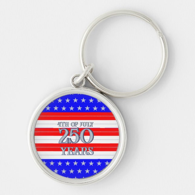 Semiquincentennial Stars & Stripes 250th Key Ring (Front)