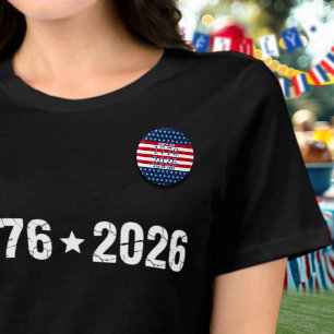 Semiquincentennial Stars Stripes America 1776 2026 3 Cm Round Badge