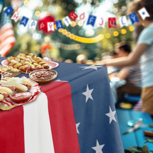 Semiquincentennial Stars & Stripes Celebration Tablecloth