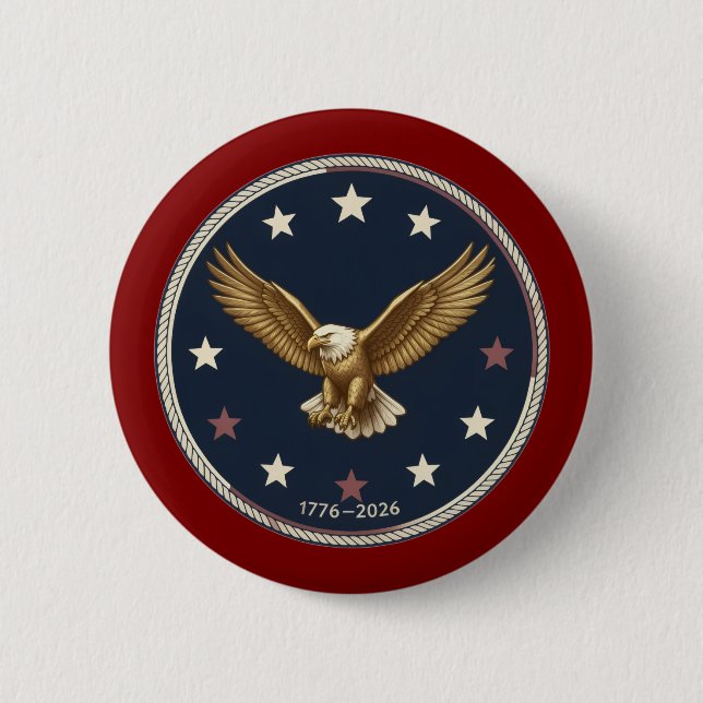Semiquincentennial USA 250 Anniversary Buttons (Front)