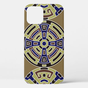 Semless background. Trendy colour ethnic backgroun iPhone 12 Case