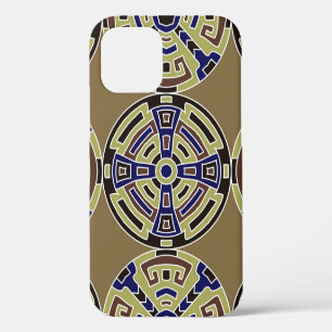 Semless background. Trendy colour ethnic backgroun iPhone 12 Case