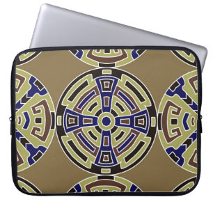 Semless background. Trendy colour ethnic backgroun Laptop Sleeve
