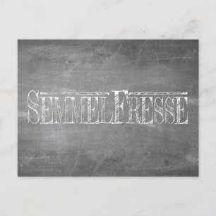 Semmelfresse - weiß holiday postcard