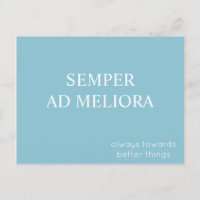 Semper Ad Meliora Latin Quote Turquoise