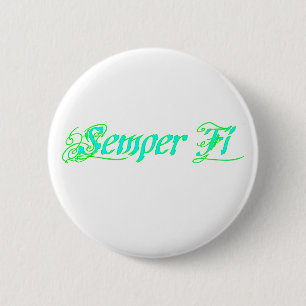 Semper Fi 6 Cm Round Badge