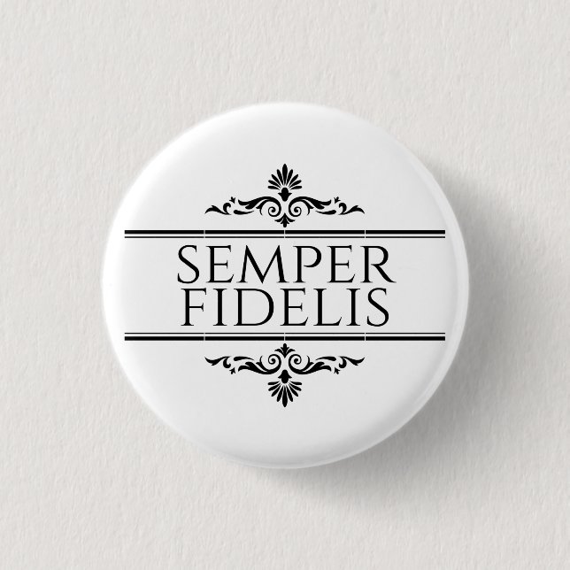 Semper Fidelis 3 Cm Round Badge (Front)
