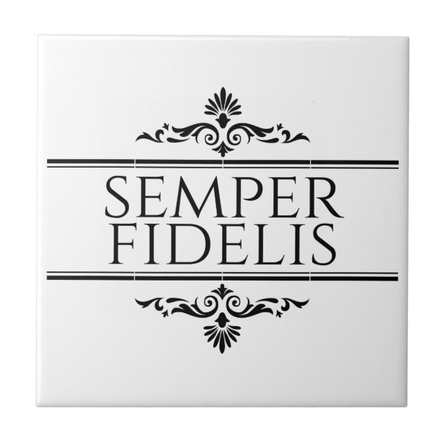 Semper Fidelis Ceramic Tile (Front)