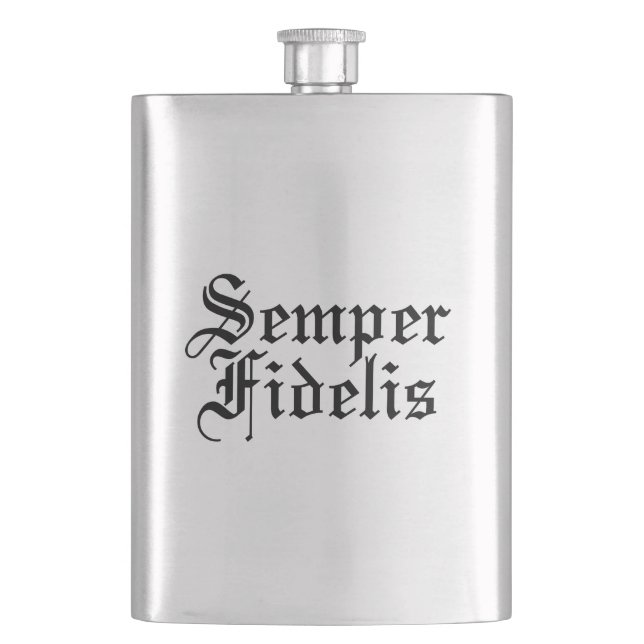 Semper Fidelis Hip Flask (Front)