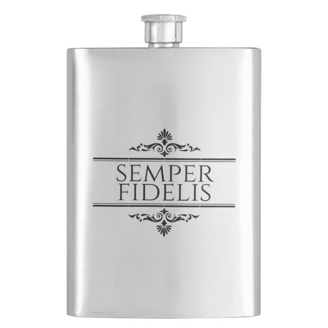 Semper Fidelis Hip Flask (Front)