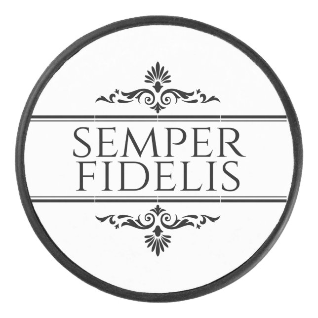 Semper Fidelis Hockey Puck (Front)
