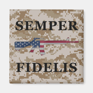 Semper Fidelis M16 Magnet Tan