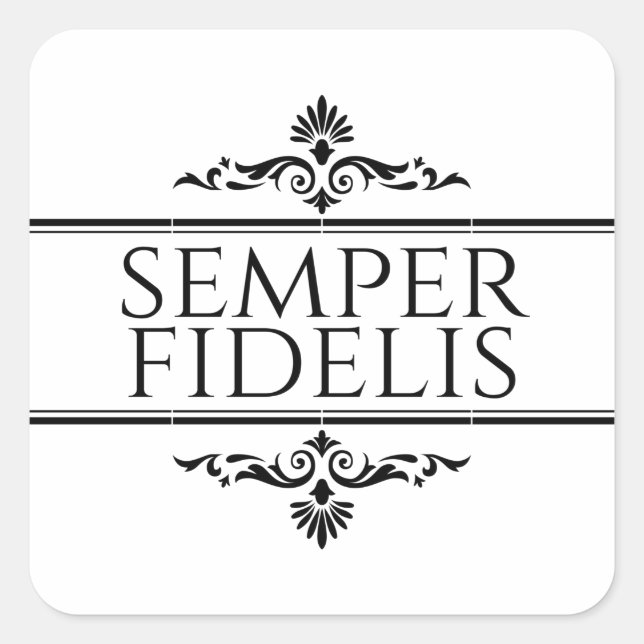 Semper Fidelis Square Sticker (Front)
