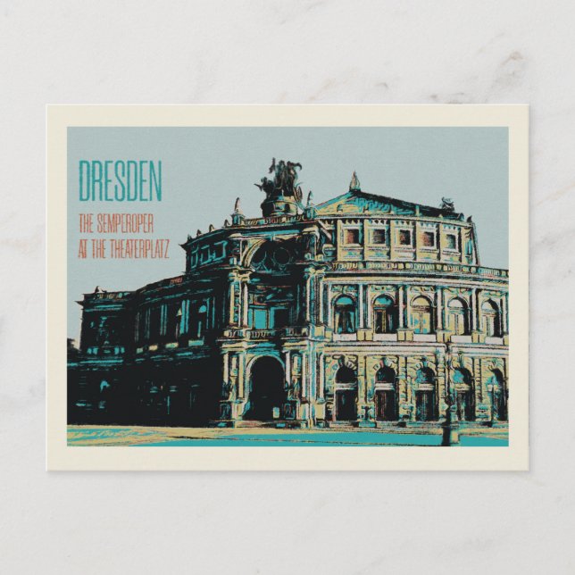 Semperoper Opera House & Concert Hall, Dresden Postcard (Front)