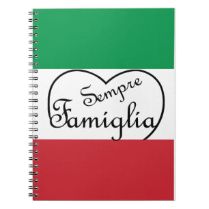 Sempre Famiglia Italian 'Always Family' Heart Notebook