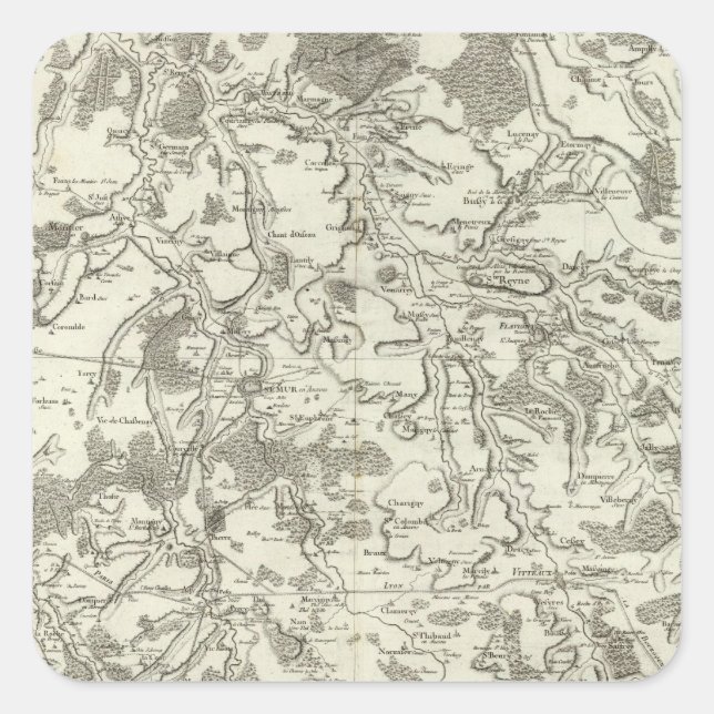 Semur, Montbard Square Sticker (Front)