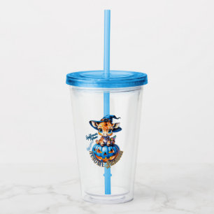 Sen cuties Giraffe Autism halloween Acrylic Tumbler