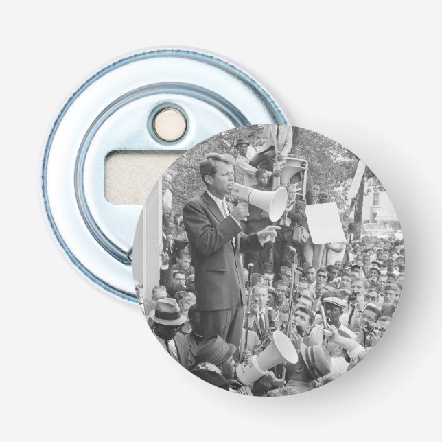 Sen. Robert Kennedy Campaigning for US President   Bottle Opener (Front)