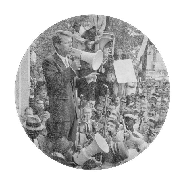 Sen. Robert Kennedy Campaigning for US President   Cutting Board (Front)