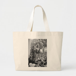 Sen. Robert Kennedy Campaigning for US President Large Tote Bag