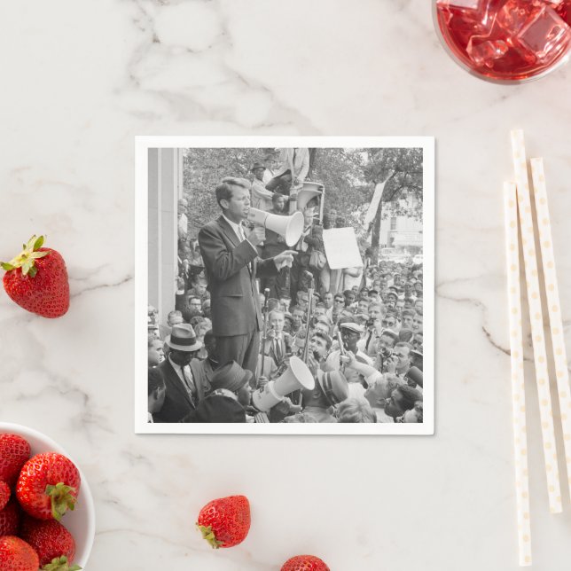 Sen. Robert Kennedy Campaigning for US President   Napkin (Insitu)