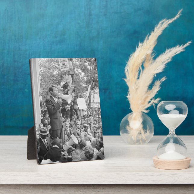 Sen. Robert Kennedy Campaigning for US President   Plaque (Side)