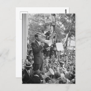 Sen. Robert Kennedy Campaigning for US President   Postcard