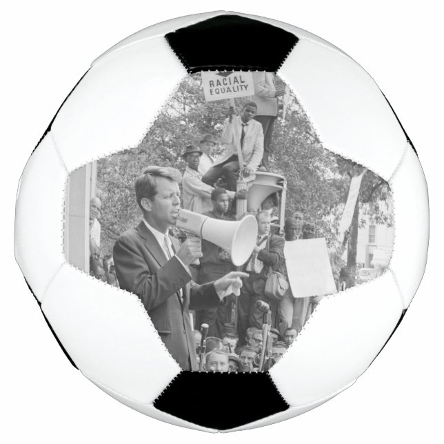 Sen. Robert Kennedy Campaigning for US President   Soccer Ball (Front)