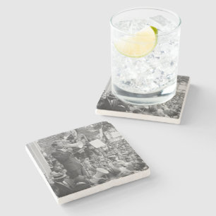Sen. Robert Kennedy Campaigning for US President Stone Coaster