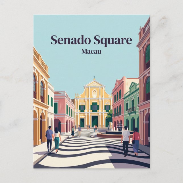 Senado Square China Postcard (Front)