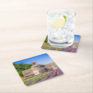 Senanque abbey from Provence France Square Paper Coaster