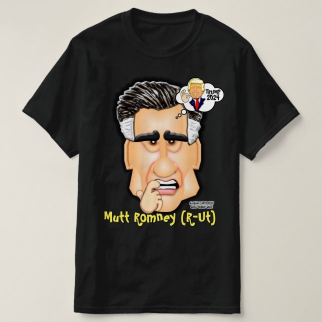 Senator Mitt Romney- Bubba's Toon Tee's T-Shirt (Design Front)
