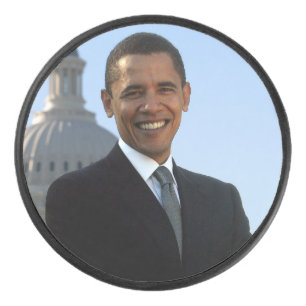 Senator Portrait, American President Barack Obama Hockey Puck