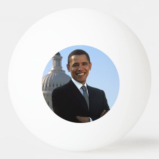 Senator Portrait, American President Barack Obama Ping Pong Ball (Front)