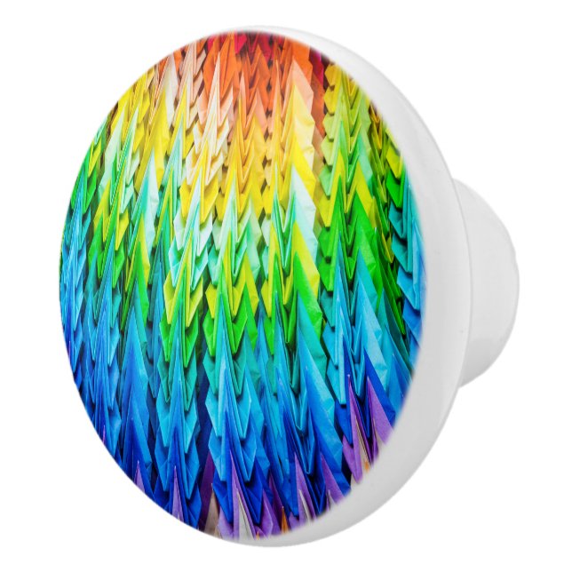 Senbazuru or one thousand origami cranes ceramic knob (Right)