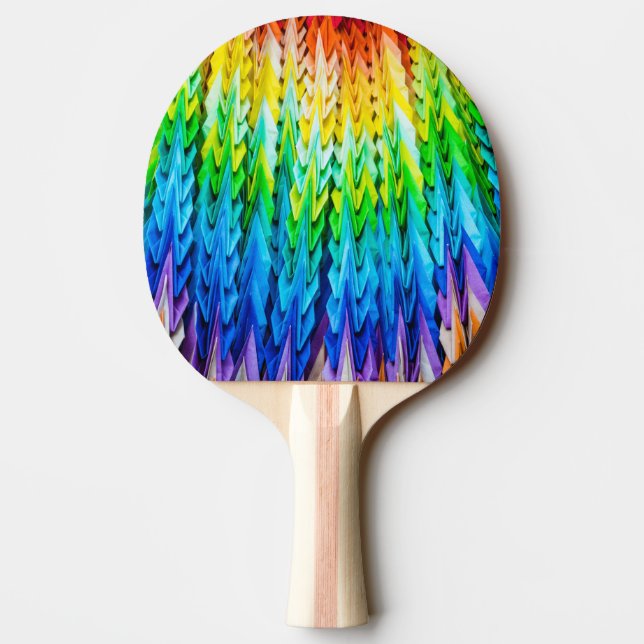 Senbazuru or one thousand origami cranes ping pong paddle (Back)