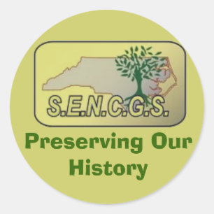 sencgs Sticker, Preserving Our History Classic Round Sticker