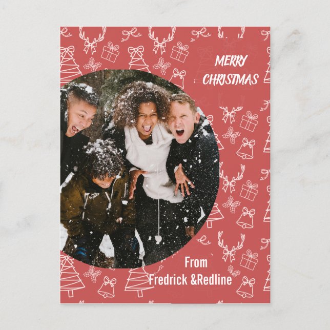 Send a cheerful holiday message with this Whimsica Postcard (Front)