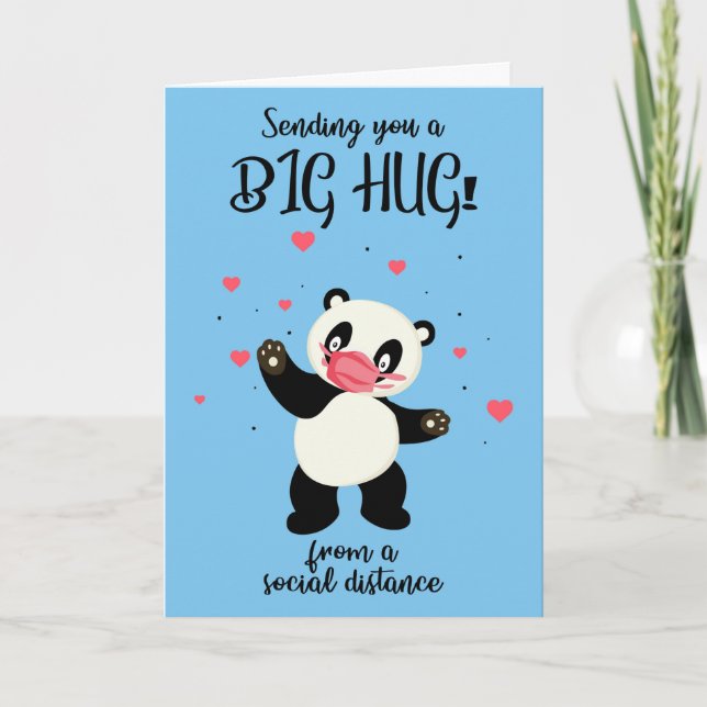 Send a Long Distance Panda Bear Hug Card (Front)