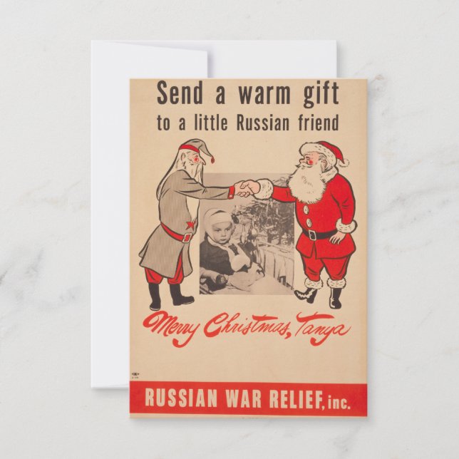 Send A Warm Gift To A Little Russian Friend -Russi Invitation (Front)