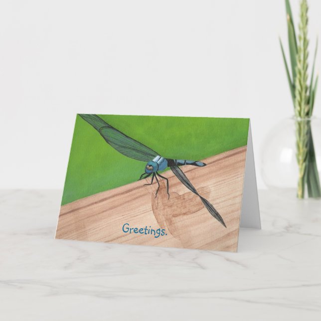 Send Greetings with Painted Dragonfly Cards (Front)