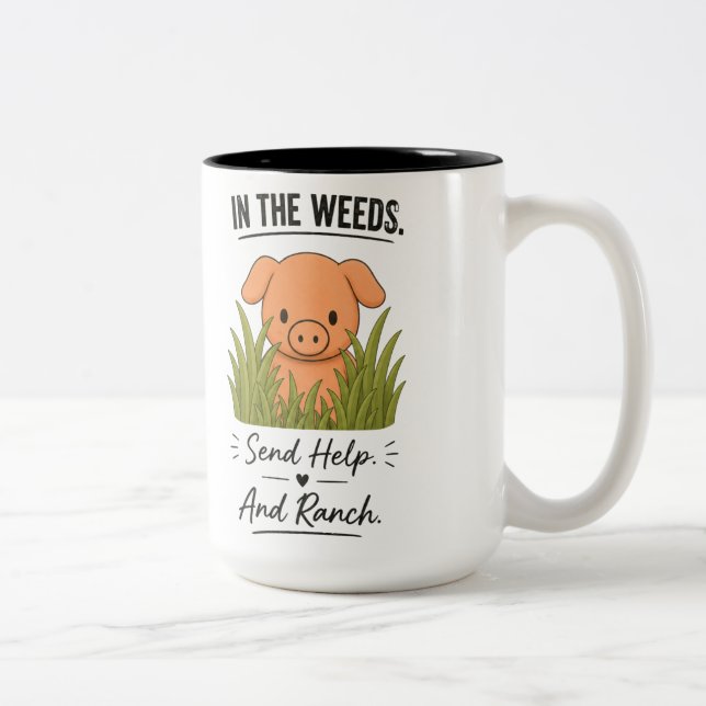 Send Help. And Ranch Two-Tone Coffee Mug (Right)