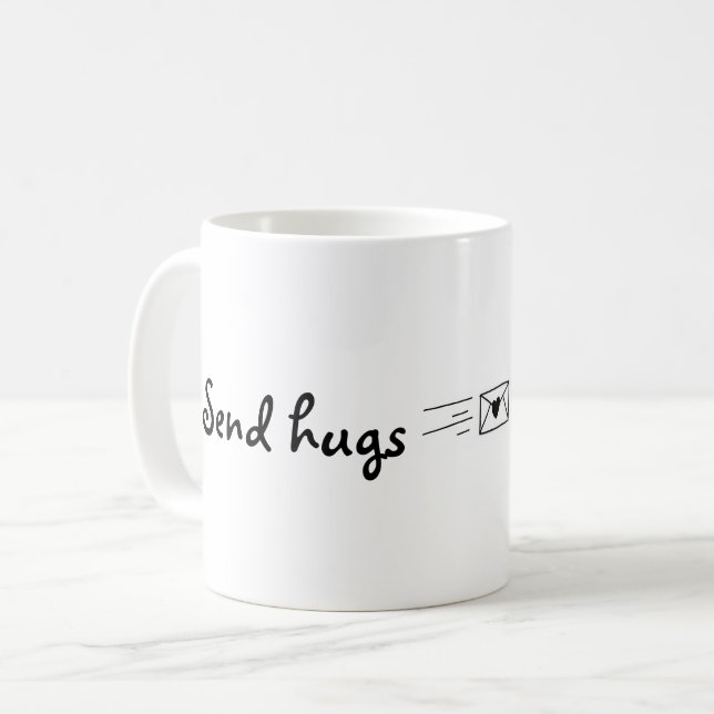 Send hugs coffee mug (Front Left)