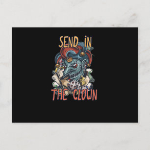 Send in the Clown Postcard