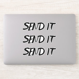 Send It Kayaking Cut-Out Transparent Vinyl Sticker