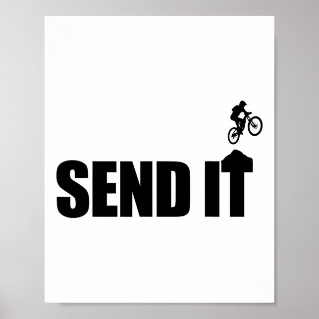 Send It Mtb Jumping  Poster (Front)