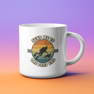 Send Me To The Deep End Diving Design Espresso Cup