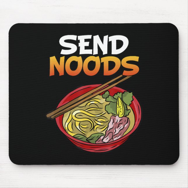 Send Noods Kakashi Bowl Ramen Japan Ahegao Anime J Mouse Pad (Front)