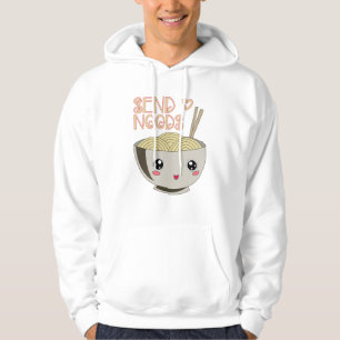 Send Noods Kawaii Ramen Bowl Miso Noodle Soup Gift Hoodie