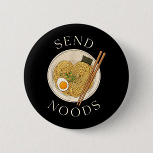 Send Noods Noodle Yummy Japanese Food Ramen Heart 6 Cm Round Badge
